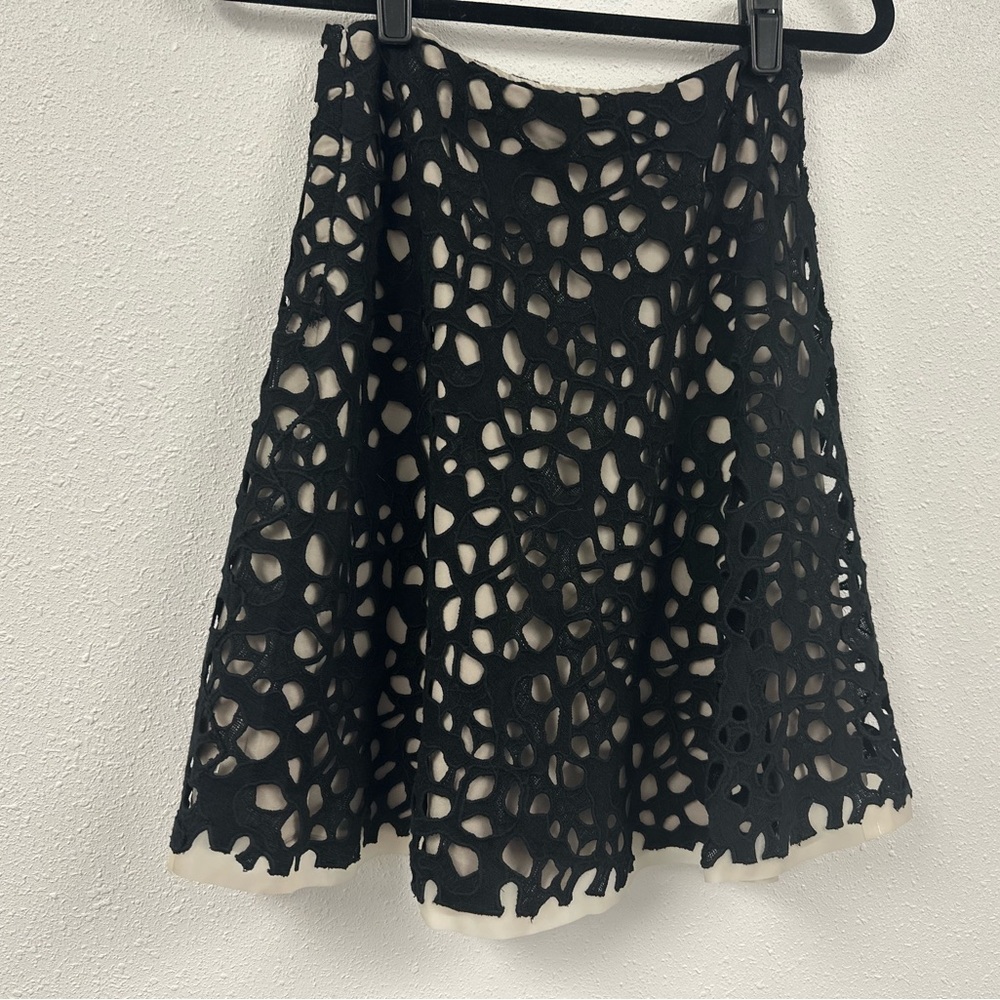 Elie Tahari Black and White A-Line Skirt - Picture 8 of 16